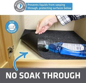 img 2 attached to 🚰 Drymate Premium Under The Sink Mat: Reliable Cabinet Protection/ Shelf Liner - Absorbent, Slip-Resistant - Machine Washable, Durable (Charcoal)