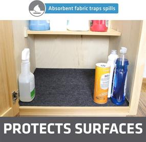 img 3 attached to 🚰 Drymate Premium Under The Sink Mat: Reliable Cabinet Protection/ Shelf Liner - Absorbent, Slip-Resistant - Machine Washable, Durable (Charcoal)