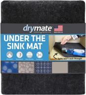 🚰 drymate premium under the sink mat: reliable cabinet protection/ shelf liner - absorbent, slip-resistant - machine washable, durable (charcoal) логотип