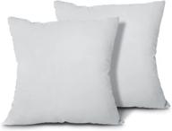 🌟 edow throw pillow inserts - set of 2 lightweight down alternative polyester pillows for couch cushion & sham stuffing - grey (28x28) logo