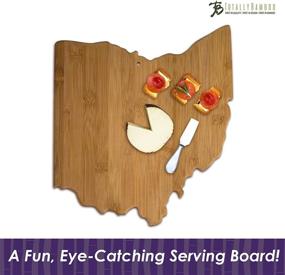 img 3 attached to Natural Bamboo Ohio State Shaped Serving & Cutting Board by Totally Bamboo