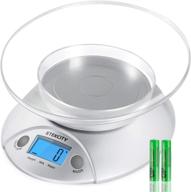 🍽 etekcity food kitchen bowl scale: digital ounces and grams for cooking, baking, meal prep, dieting, weight loss | 11lb/5kg, backlit display logo