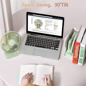 img 3 attached to 🌀 Funme 6700mAh Battery Fan | Person Air Circulator USB Desk Fan | Small Yet Mighty | Quiet Portable Table Fan for Outdoor Emergencies, Hurricane Power Outages | 3 Speeds, Rechargeable