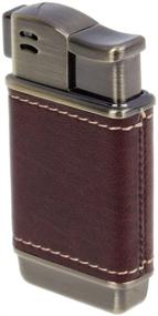 img 2 attached to Premium Genuine Leather Adjustable Soft Flame Butane Gas Lighter - Refillable & Boxed