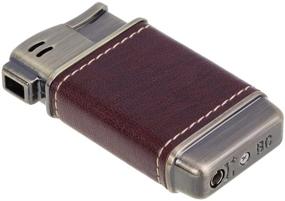 img 1 attached to Premium Genuine Leather Adjustable Soft Flame Butane Gas Lighter - Refillable & Boxed