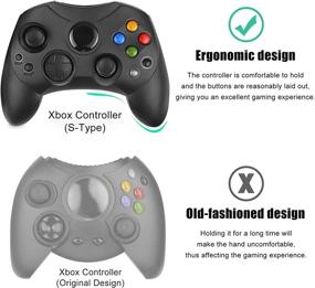 img 2 attached to 🎮 Yioone Xbox Controller Replacement for S-Type/Original Xbox Controller - Classic Controller Compatible with Original Xbox Console (Black)