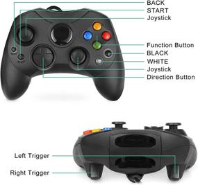 img 3 attached to 🎮 Yioone Xbox Controller Replacement for S-Type/Original Xbox Controller - Classic Controller Compatible with Original Xbox Console (Black)