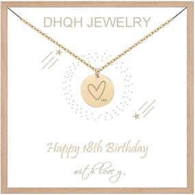 img 4 attached to DHQH Birthday Necklace Pendant Minimalist Girls' Jewelry