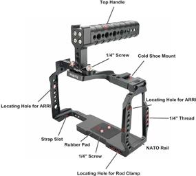 img 3 attached to 🎥 MAGICRIG BMPCC 6K Pro Cage with Top Handle: Perfect Fit for Blackmagic Design Pocket Cinema Camera 6K Pro