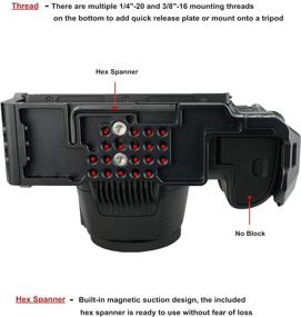 img 1 attached to 🎥 MAGICRIG BMPCC 6K Pro Cage with Top Handle: Perfect Fit for Blackmagic Design Pocket Cinema Camera 6K Pro