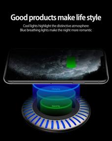 img 1 attached to 🔌 WAITIEE Wireless Charger Pad 15W MAX Fast Charging: 2-in-1 Dock for Apple AirPods 2/Pro and iPhone 12/11/11 Pro/Xs MAX/XR/XS/X/8/8 Plus, Samsung Galaxy - Includes QC3.0 Adapter