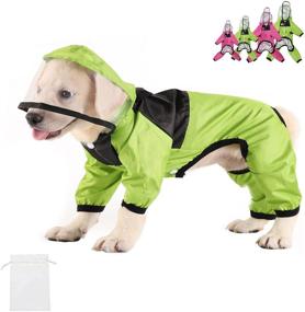 img 4 attached to OAKVE Raincoat，Transparent Windproof Jacket，Waterproof Rainwear Dogs