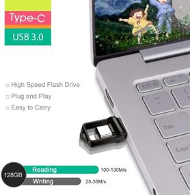 img 1 attached to 💽 Aiibe 128GB USB C Flash Drive Двойной USB Type-C Thumb Drive - Черный