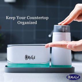 img 3 attached to OMAIA 4-in-1 Dish Soap Dispenser Set: Organize Your 🧼 Kitchen with this Handy Countertop Organizer and Multi-functional Soap Dispenser!
