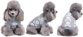 img 3 attached to 🐶 S-Lifeeling Grey Skull Dog Sweater - Holiday Halloween Christmas Pet Clothes for Dogs - Soft and Comfortable Dog Apparel