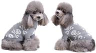 🐶 s-lifeeling grey skull dog sweater - holiday halloween christmas pet clothes for dogs - soft and comfortable dog apparel logo