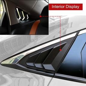 img 3 attached to 🏎️ Enhance Your Honda Civic Sedan with DXGTOZA 10th Gen Racing Style Rear Side Window Louvers - 2016-2020 Civic Sedan Upgrade