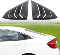 🏎️ enhance your honda civic sedan with dxgtoza 10th gen racing style rear side window louvers - 2016-2020 civic sedan upgrade logo
