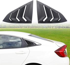 img 4 attached to 🏎️ Enhance Your Honda Civic Sedan with DXGTOZA 10th Gen Racing Style Rear Side Window Louvers - 2016-2020 Civic Sedan Upgrade