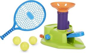 img 4 attached to 🎾 Little Tikes 2 in 1 Splash Hit Tennis: Fun Multicolor Game Set with 3 Balls