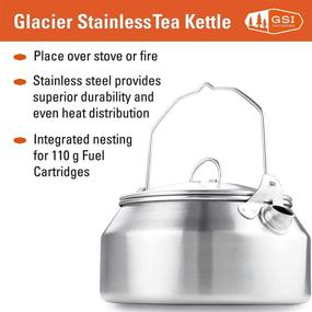 img 3 attached to 🏕️ GSI Outdoors - Glacier Stainless Steel Camping & Backpacking Kettle - 1 Quart