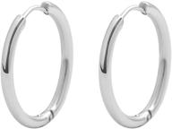 edforce stainless steel endless earrings logo