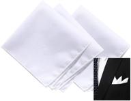 🧣 classic white cotton handkerchief pocket square for men's accessories: elevated style essential logo