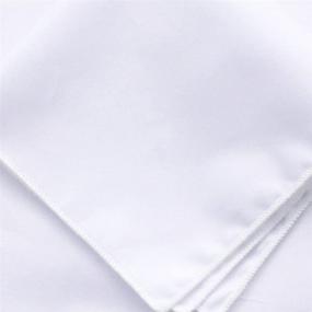 img 2 attached to 🧣 Classic White Cotton Handkerchief Pocket Square for Men's Accessories: Elevated Style Essential