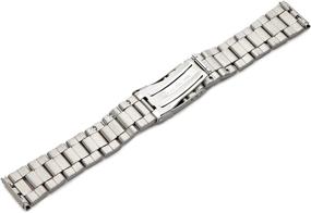 img 2 attached to 👨 Men's Stainless Steel Hadley Roma Watch Strap - Stylish Watches