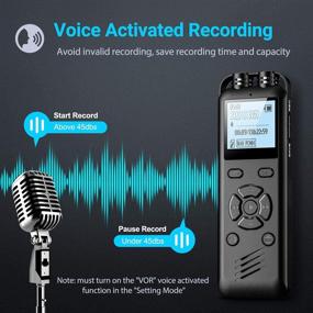 img 1 attached to 🎙️ KINPEE 32GB Digital Voice Recorder - Portable Audio Sound Recording Device for Meetings, Lectures, Interviews - Voice Activated Dictaphone with MP3 Playback