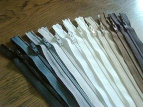 img 1 attached to 🪡 Set of 10 YKK Zippers: Assorted 6 Inch Number 3 Nylon Coil Zippers in Neutral Colors