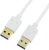 🔌 2 фута белый кабель usb мужской-мужской - snanshi usb a до a кабель для передачи данных с корпусами жестких дисков, принтерами, модемами, камерами и др. логотип