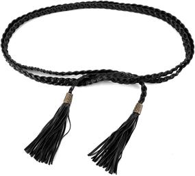 img 3 attached to 💃 Ayliss Women Tassel Braided Skinny Women's Accessories and Belts: Perfect Fashion Statement for Trendy Women