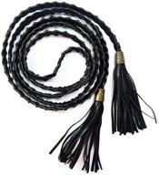 💃 ayliss women tassel braided skinny women's accessories and belts: perfect fashion statement for trendy women logo