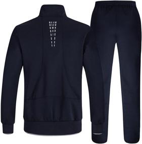 img 3 attached to Men's Athletic Sports Casual Full Zip Sweatsuit - TBMPOY Tracksuit