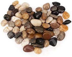 img 3 attached to 🪨 BLQH [18 lbs] Aquarium Gravel River Rock- Natural Polished Decorative Gravel for Gardens, Outdoor Landscaping & Vase Fillers - Ornamental River Pebbles, Polished Pebbles - Mixed Color Stones (18.4 inches)