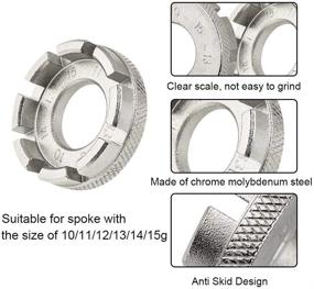 img 4 attached to 🔧 DECARETA Bike Spoke Tool: 6 in 1 Cycling Pocket Wrench for Bicycle Rim Correction