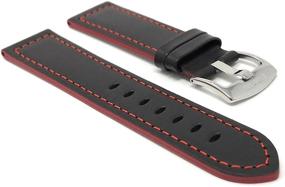 img 4 attached to 🕰️ The Timeless Elegance of Leather: Racer Stitching Watch Strap