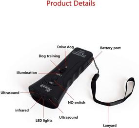 img 1 attached to Bark Control Device: Ultrasonic Dog Bark Trainer with Dual LED Light Belt for Indoor & Outdoor 🐕 Pets - Bark Guard for Effective Training, LED Indicator & Safe Walk Dog, Assisting in Control & Driving Assistance