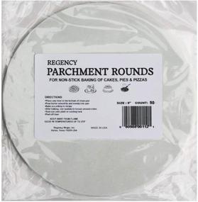 img 1 attached to 🍰 Regency Wraps 9" Greaseproof Parchment Paper Non Stick Liners for Round Cake Pans, Pack of 50, White