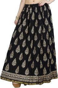 img 4 attached to Chadrakala Womens Crushed Mustard S109MUS Women's Clothing for Skirts