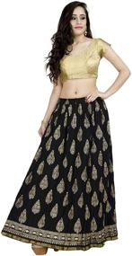 img 3 attached to Chadrakala Womens Crushed Mustard S109MUS Women's Clothing for Skirts