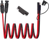 🔌 ouou sae connectors adapter 10awg solar to sae adapter cable - 1m/3.3ft (black+red) logo