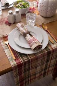 img 1 attached to 🏞️ Cabin Plaid Cotton Table Runner: Rustic Elegance for Your Dining Décor