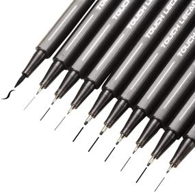img 2 attached to 🖊️ Premium Set of 10 Black Fineliner Pens - Precision Micro Line Pens for Beginners, Calligraphy, Journaling, Art, Drawing, Lettering, Signature, Illustrations - Ideal for Office Use