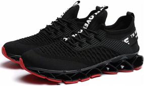 img 3 attached to Running Walking Sneakers Breathable Trainers Men's Shoes and Athletic