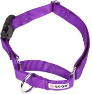 🐶 gogo pet products gogo 1-inch martingale dog collar, large, purple: stylish and secure solution for big dogs logo