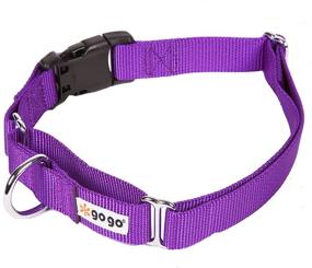 img 2 attached to 🐶 GoGo Pet Products GoGo 1-Inch Martingale Dog Collar, Large, Purple: Stylish and Secure Solution for Big Dogs