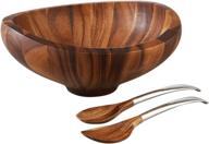 nambe butterfly salad bowl servers logo