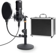 🎙️ professional usb streaming podcast pc microphone kit with aluminum storage case – high-quality cardioid condenser mic with sound card, desktop stand, shock mount – ideal for skype, youtube, gaming logo